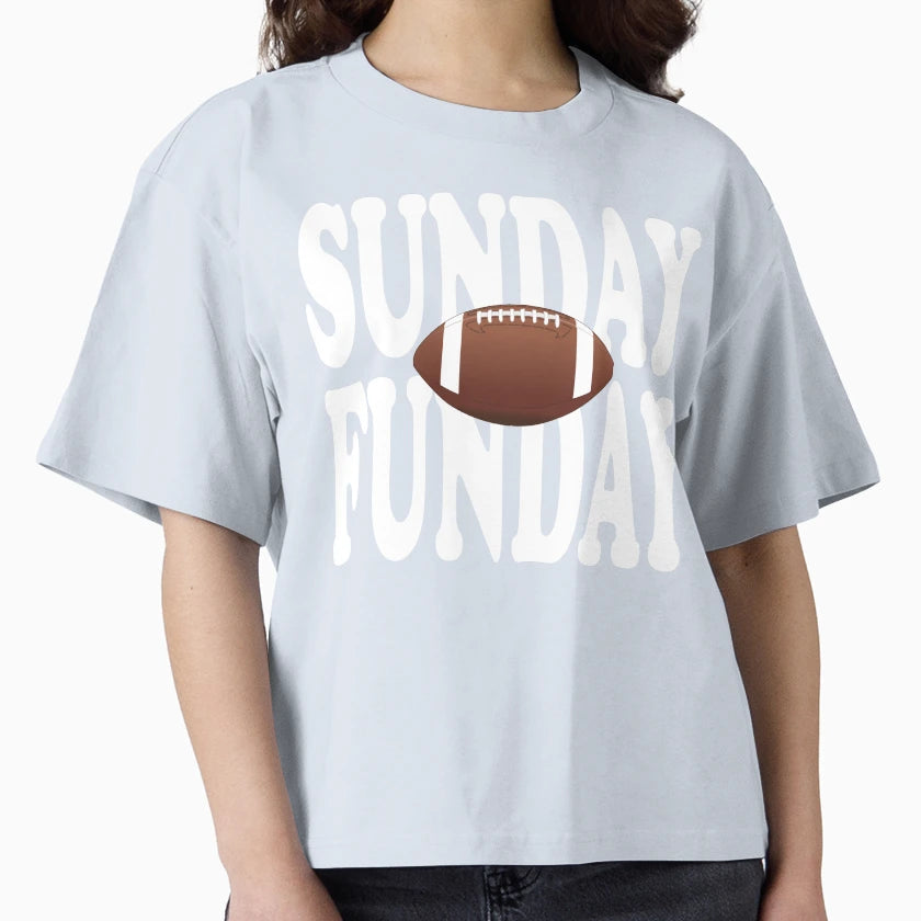 Sunday Funday Football Sport Short Sleeve T-Shirt - Graphic Print Unisex - T-Shirt, Sweatshirt, Hoodie