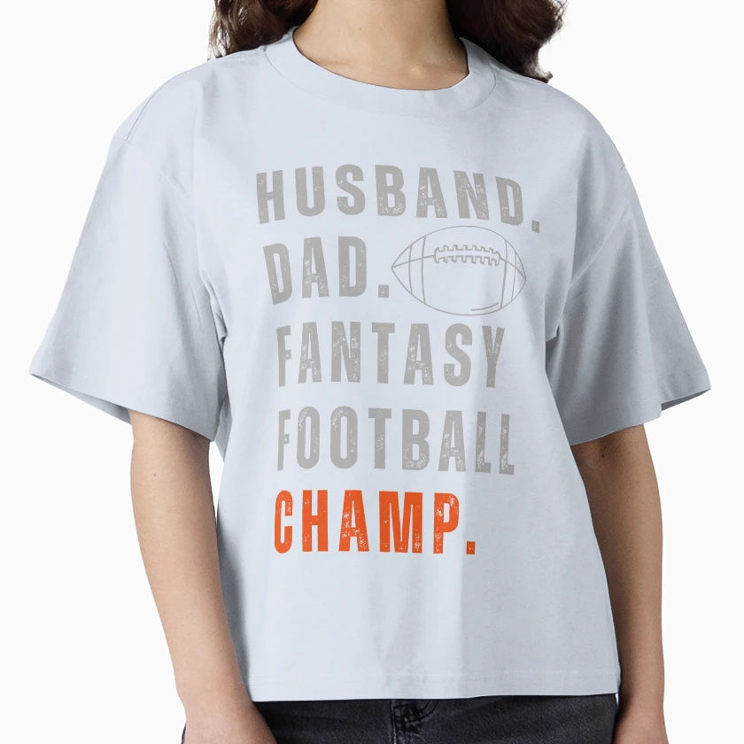 Hustband Dad Fantasy Football Champ T-Shirt - Aesthetic Graphic for Adults - T-Shirt, Sweatshirt, Hoodie