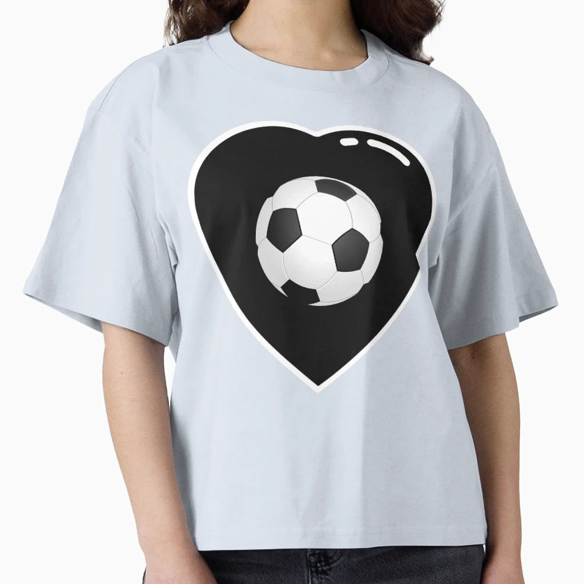 Soccer Football Black Heart T-Shirt - Unique Graphic for Adults - T-Shirt, Sweatshirt, Hoodie