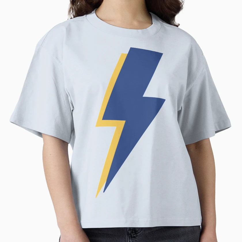 Blue Yellow Lightning Bolt T-Shirt - Custom Art Print Men Women - T-Shirt, Sweatshirt, Hoodie