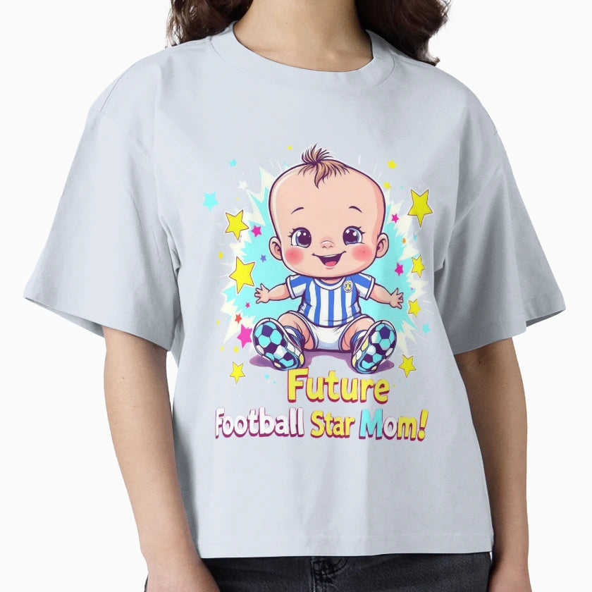 Future Football Star Mom Soccer Mom T-Shirt - Minimalist Print for Adults - T-Shirt, Sweatshirt, Hoodie