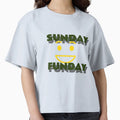 Sunday Funday Happy Smiley Face T-Shirt - Trendy Graphic Men Women - T-Shirt, Sweatshirt, Hoodie