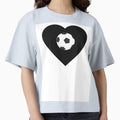 Football Heart T-Shirt - Minimalist Print for Adults - T-Shirt, Sweatshirt, Hoodie