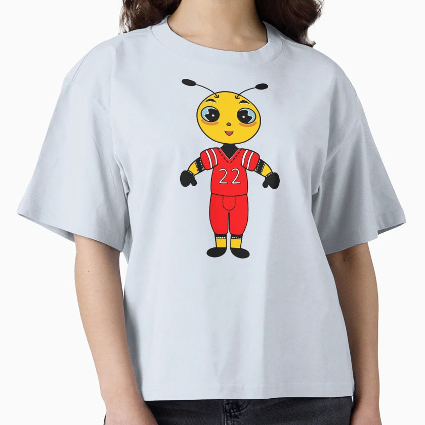 Bee Wearing Football Uniform T-Shirt - Fun Novelty Design Unisex - T-Shirt, Sweatshirt, Hoodie