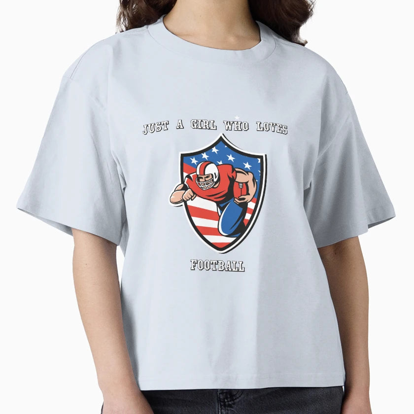 Just Who Loves Football T-Shirt - Graphic Print Unisex - T-Shirt, Sweatshirt, Hoodie