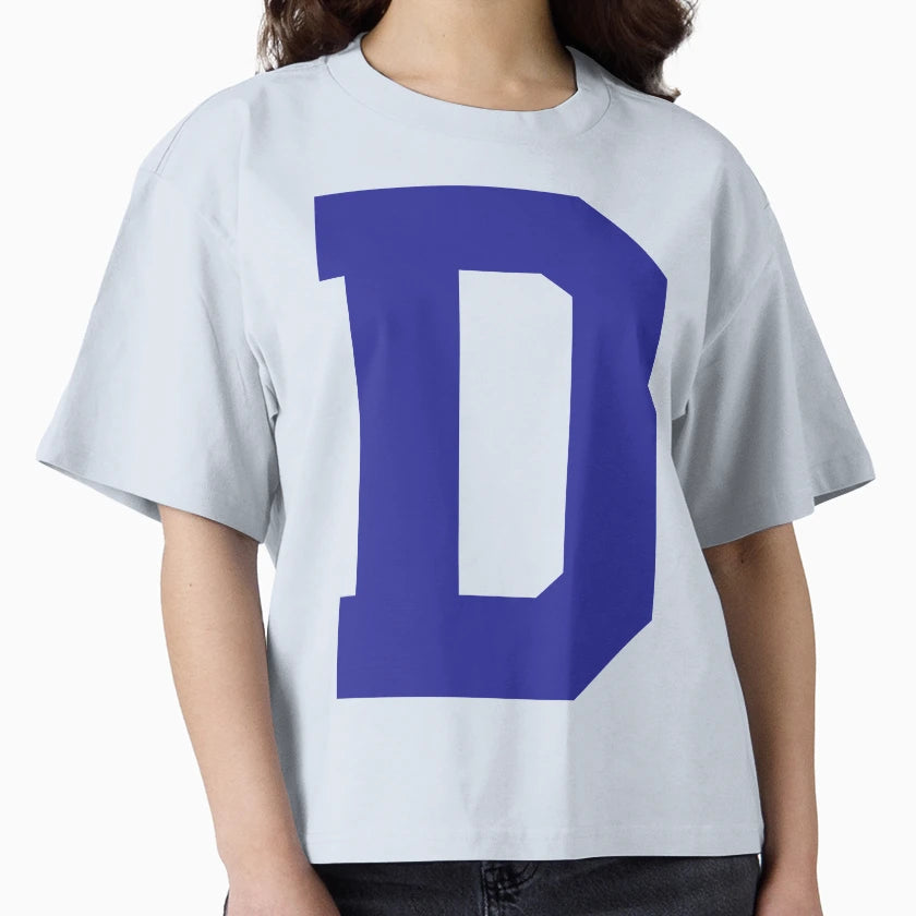 Alphabet Blue D Sports Letter D T-Shirt - Novelty Apparel Men Women - T-Shirt, Sweatshirt, Hoodie