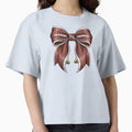 Feminine Football Bow Girly American T-Shirt - Aesthetic Graphic Men Women - T-Shirt, Sweatshirt, Hoodie