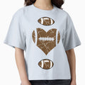 Valentines Heart Football T-Shirt - Novelty Apparel for Adults - T-Shirt, Sweatshirt, Hoodie