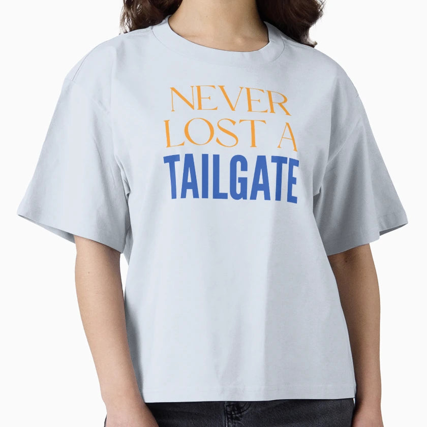 Never Lost Tailgate Fun Orange Blue T-Shirt - Graphic Print Men Women - T-Shirt, Sweatshirt, Hoodie