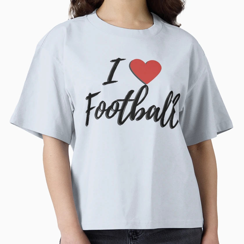 I Love Football T-Shirt - Aesthetic Graphic Unisex - T-Shirt, Sweatshirt, Hoodie