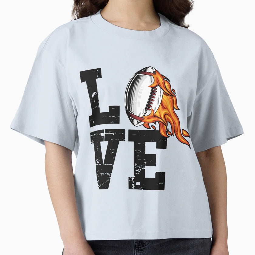 Love America Football T-Shirt - Minimalist Print for Adults - T-Shirt, Sweatshirt, Hoodie