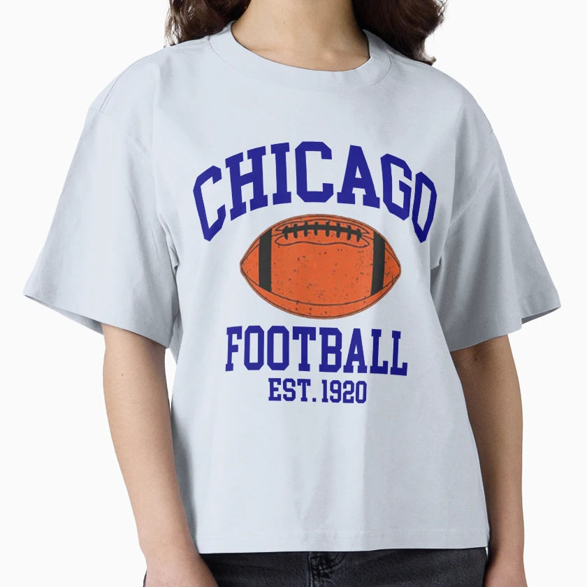 Chicago Football T-Shirt - Custom Art Print Men Women - T-Shirt, Sweatshirt, Hoodie