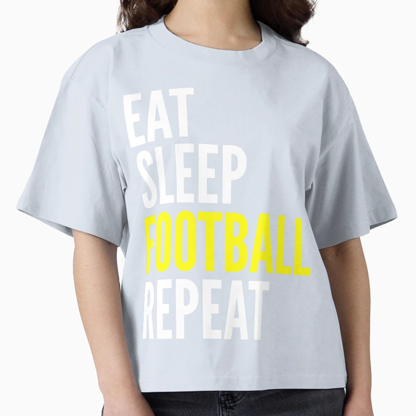 Football Gift Eat Sleep Football Repeat T-Shirt - Unique Graphic for Adults - T-Shirt, Sweatshirt, Hoodie