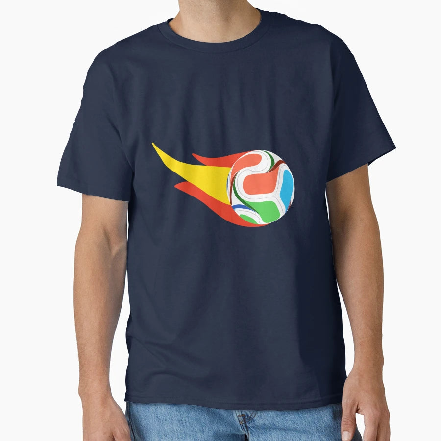 Spain Flaming Soccer Ball World Cup 2026 T-Shirt - Unique Graphic Men Women - T-Shirt, Sweatshirt, Hoodie