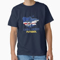 Cabo Verde Soccer Blue Shark T-Shirt - Minimalist Print Men Women - T-Shirt, Sweatshirt, Hoodie