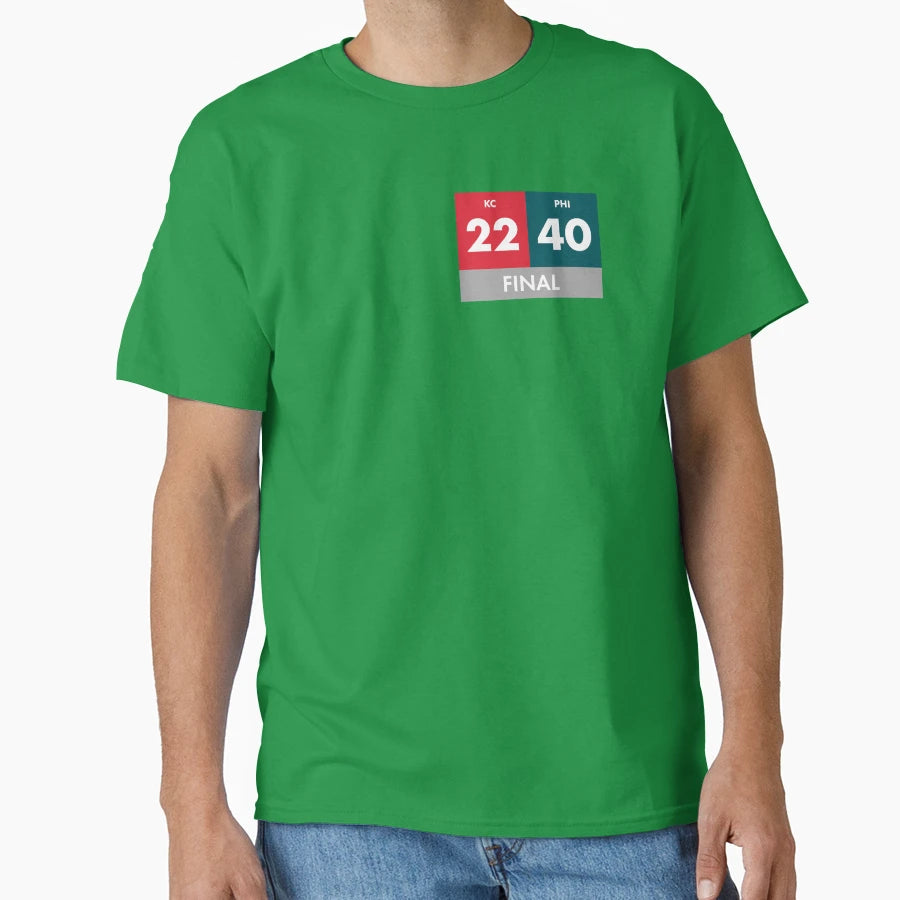 Super Bowl Lix Final Score T-Shirt - Casual Everyday Wear Unisex - T-Shirt, Sweatshirt, Hoodie