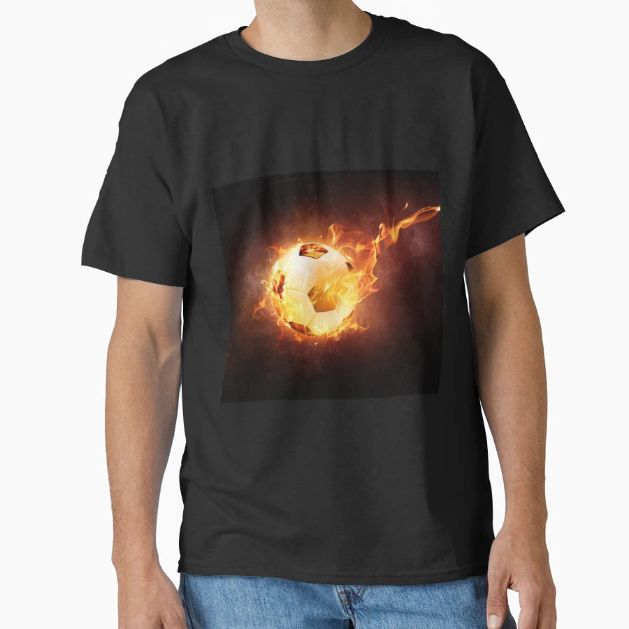 Soccer Fire T-Shirt - Casual Everyday Wear Unisex - T-Shirt, Sweatshirt, Hoodie