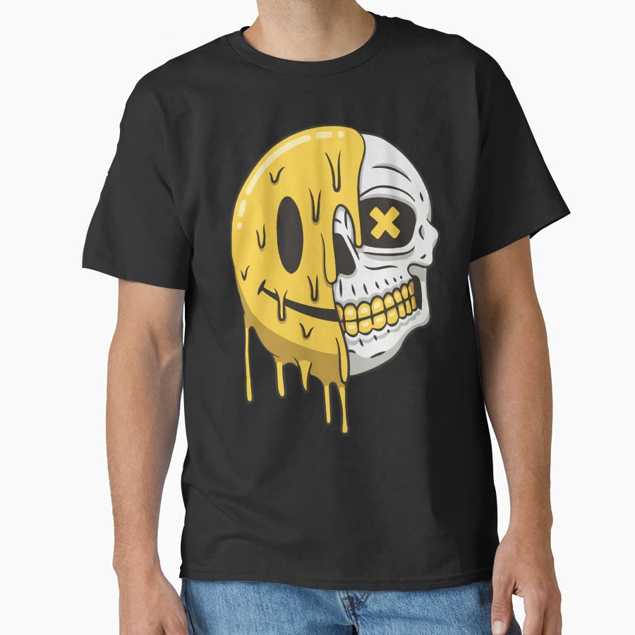 Dead Happy T-Shirt - Minimalist Print Men Women - T-Shirt, Sweatshirt, Hoodie