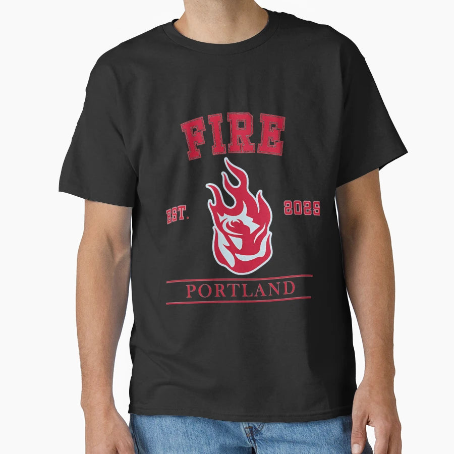 Portland Fire Wnba Logo T-Shirt - Casual Everyday Wear Men Women - T-Shirt, Sweatshirt, Hoodie