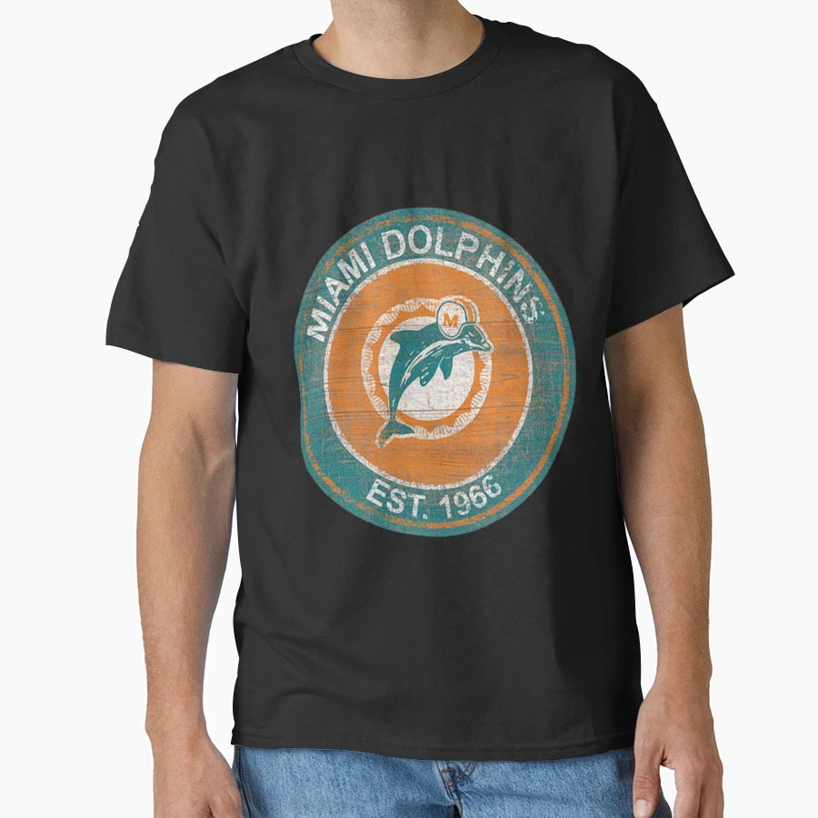 Art Miami Dolphins T-Shirt - Minimalist Print Unisex - T-Shirt, Sweatshirt, Hoodie
