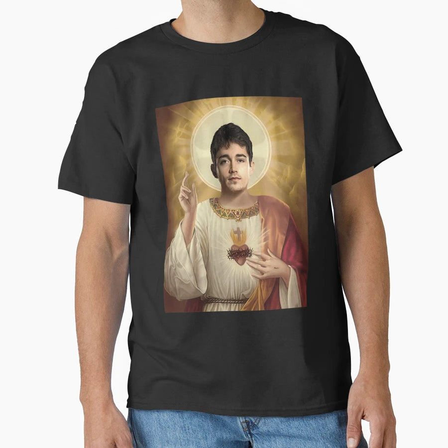 Charles Leclerc Jesus F1 T-Shirt - Minimalist Print for Adults - T-Shirt, Sweatshirt, Hoodie