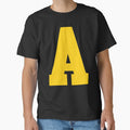 Alphabet Yellow Sports Letter T-Shirt - Trendy Graphic Unisex - T-Shirt, Sweatshirt, Hoodie