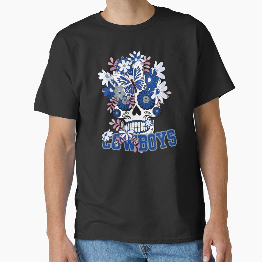 Dallas Cowboys Scull T-Shirt - Custom Art Print for Adults - T-Shirt, Sweatshirt, Hoodie