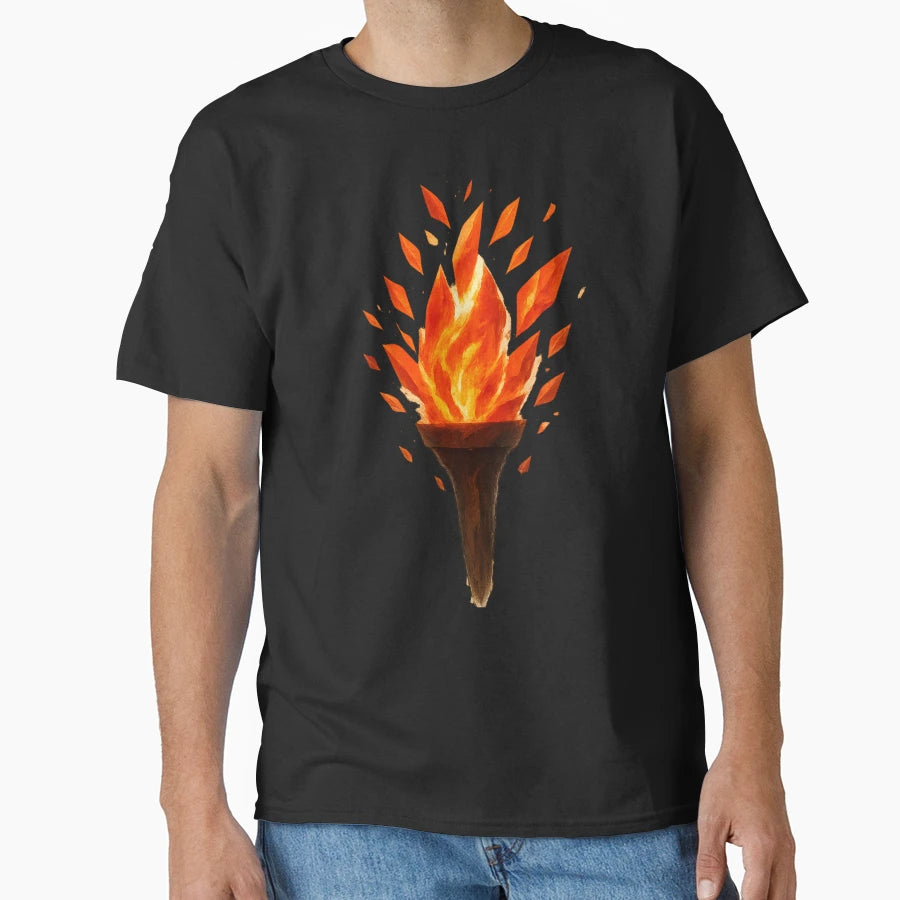 Flame Unyielding Spirit T-Shirt - Custom Art Print Unisex - T-Shirt, Sweatshirt, Hoodie