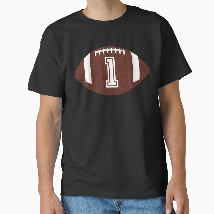 American Football Jersey No 1 Back T-Shirt - Trendy Graphic Men Women - T-Shirt, Sweatshirt, Hoodie