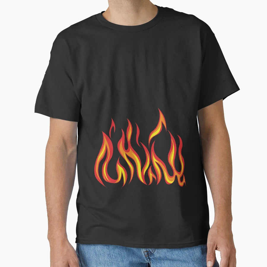 Fire Flames T-Shirt - Custom Art Print Men Women - T-Shirt, Sweatshirt, Hoodie