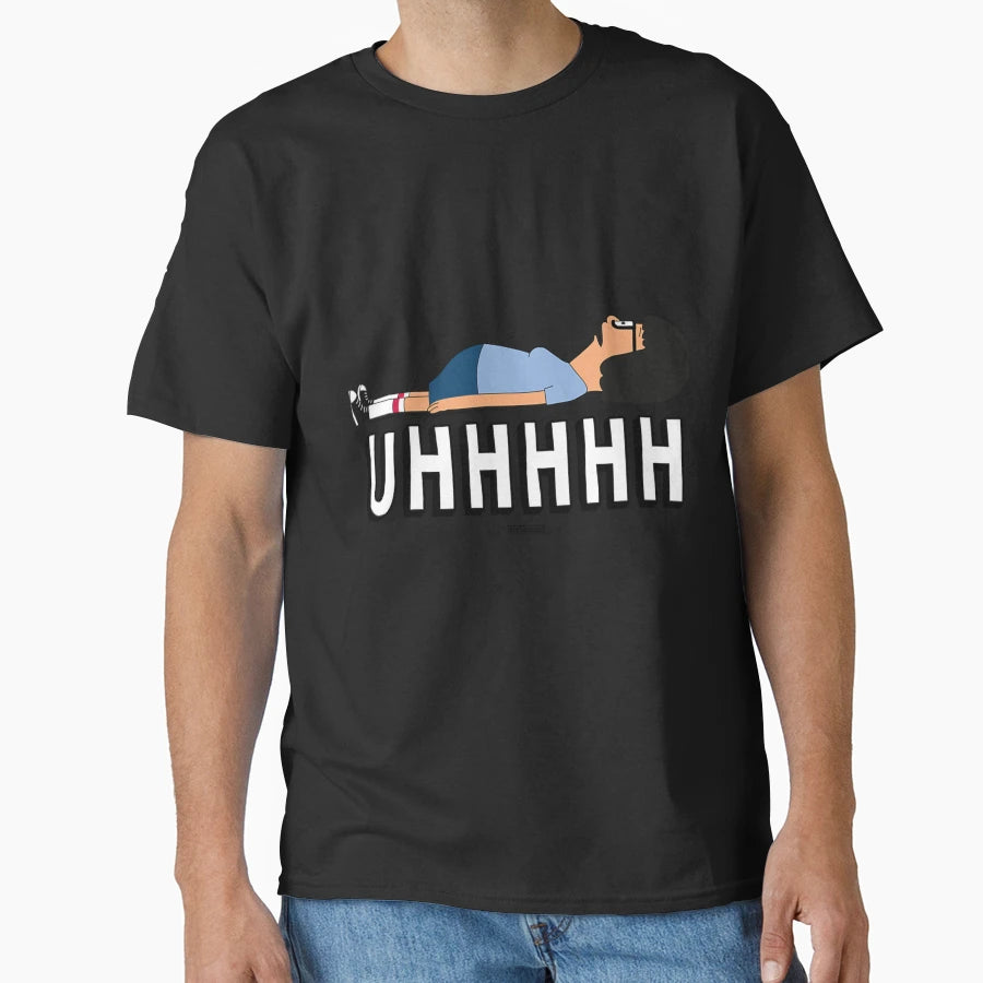 Bob Burgers Uhhh Tina Lying Floor T-Shirt - Fun Novelty Design for Adults - T-Shirt, Sweatshirt, Hoodie