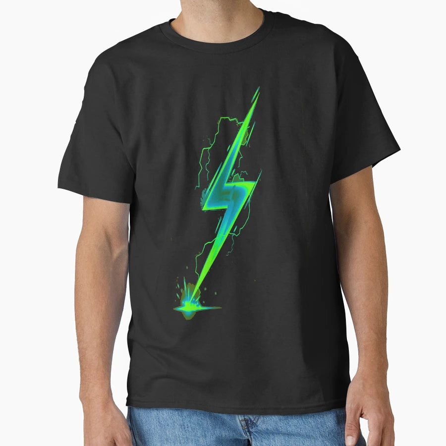 Green Lightning Bolt T-Shirt - Fun Novelty Design Unisex - T-Shirt, Sweatshirt, Hoodie