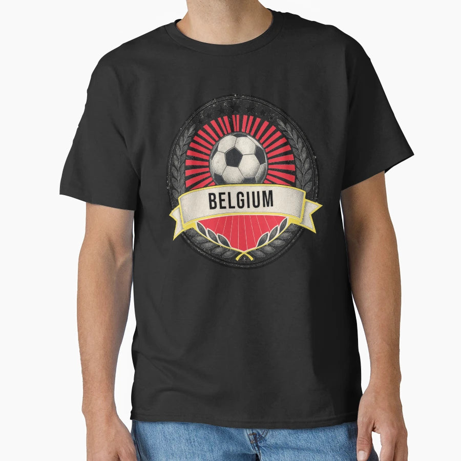 Belgium Soccer Crest Belgian T-Shirt - Fun Novelty Design Men Women - T-Shirt, Sweatshirt, Hoodie