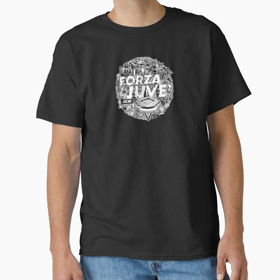Forza Juve Doodle T-Shirt - Streetwear Style for Adults - T-Shirt, Sweatshirt, Hoodie