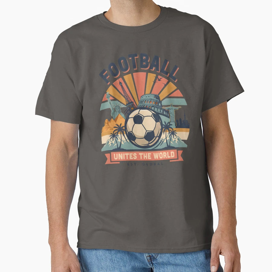Football Soccer World United As One T-Shirt - Trendy Graphic for Adults - T-Shirt, Sweatshirt, Hoodie