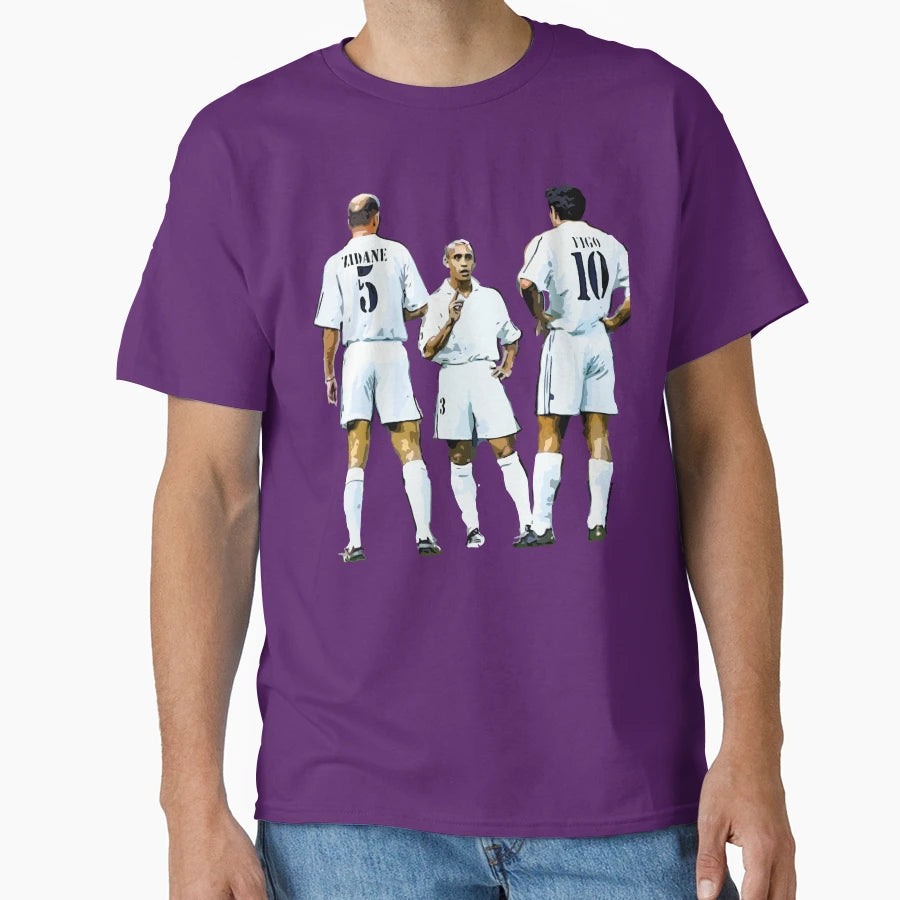 Zinedine Zidane Roberto Carlos Luis Figo T-Shirt - Novelty Apparel Unisex - T-Shirt, Sweatshirt, Hoodie