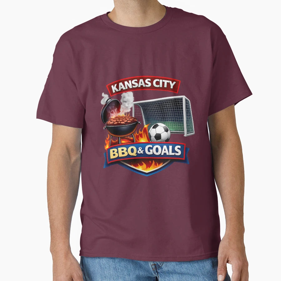 Kansas City Bbq Soccer Elegant And T-Shirt - Minimalist Print Unisex - T-Shirt, Sweatshirt, Hoodie