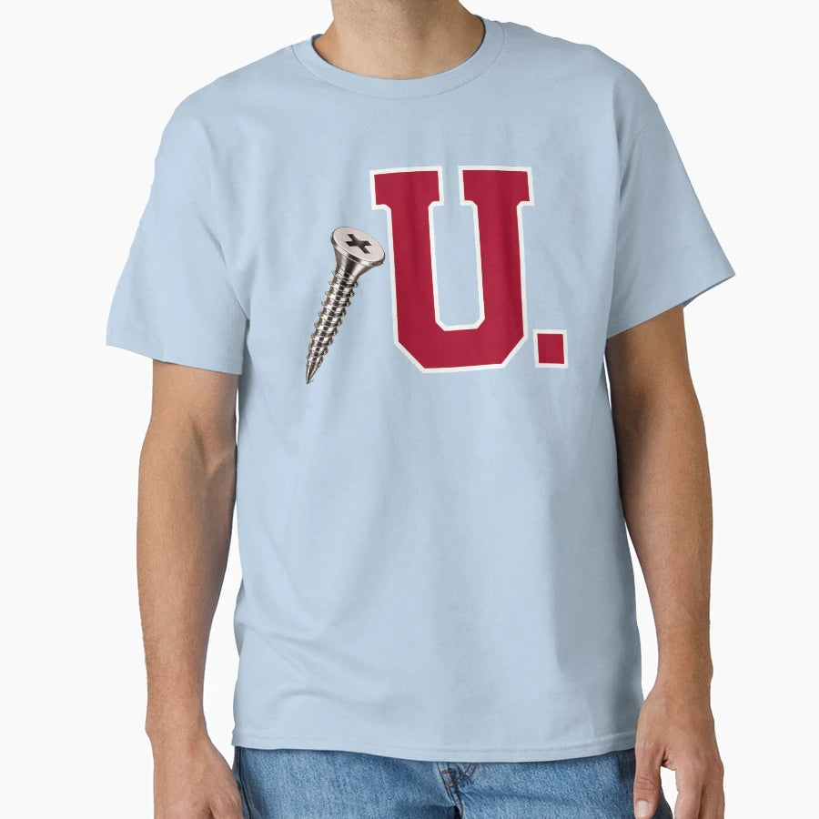 Screw U Collection Crimson White T-Shirt - Minimalist Print Unisex - T-Shirt, Sweatshirt, Hoodie