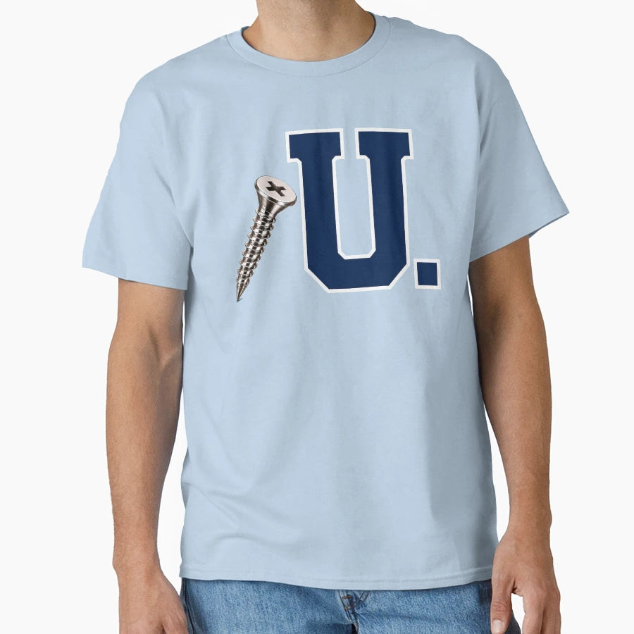 Screw U Collection Navy White T-Shirt - Trendy Graphic for Adults - T-Shirt, Sweatshirt, Hoodie