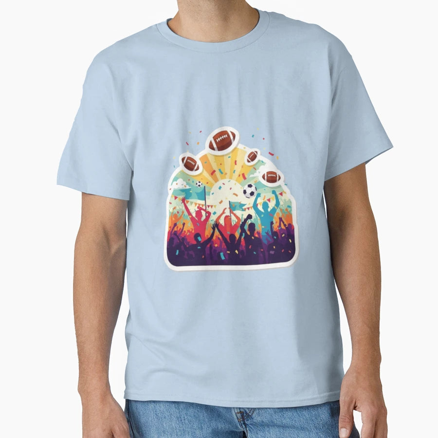 Summer Sports Celebration Crowd T-Shirt - Aesthetic Graphic Unisex - T-Shirt, Sweatshirt, Hoodie