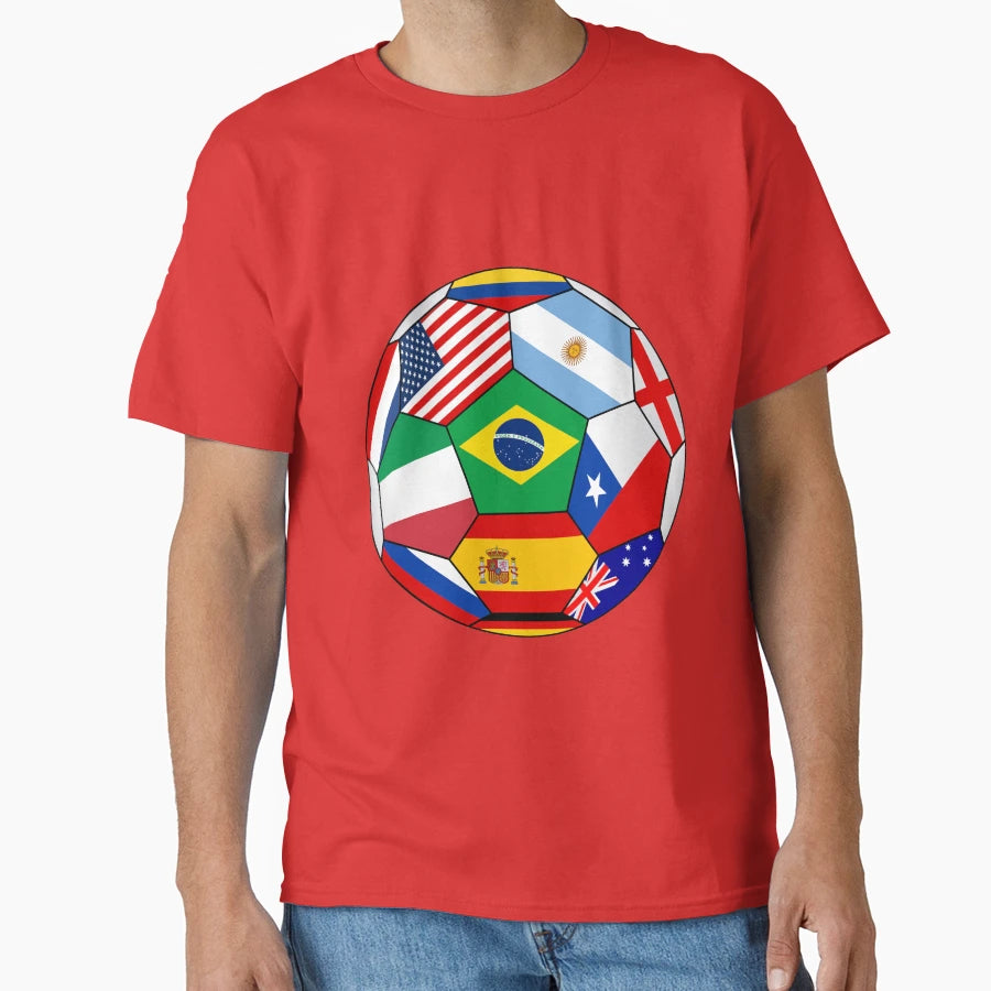 Soccer Various Flags Brazil 2014 T-Shirt - Streetwear Style Unisex - T-Shirt, Sweatshirt, Hoodie