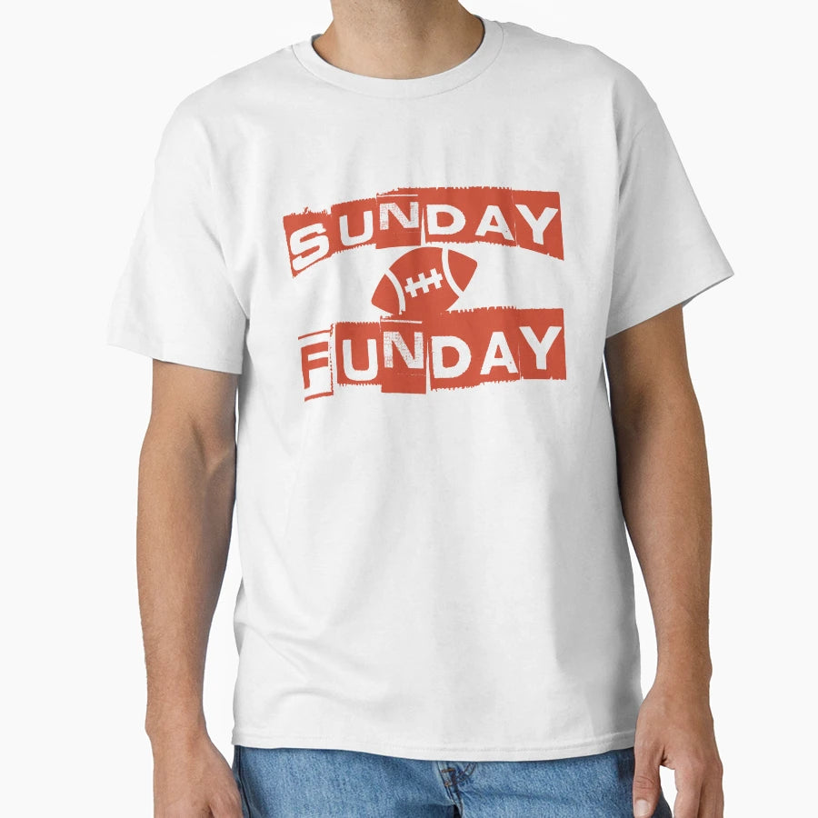 Sunday Funday Football 2024 T-Shirt - Aesthetic Graphic for Adults - T-Shirt, Sweatshirt, Hoodie