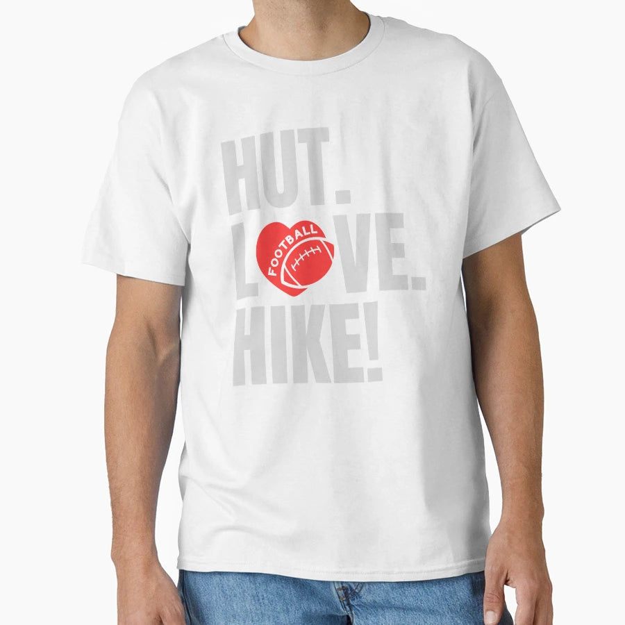Funny Valentines Hut Love Hike Rugby T-Shirt - Custom Art Print Men Women - T-Shirt, Sweatshirt, Hoodie