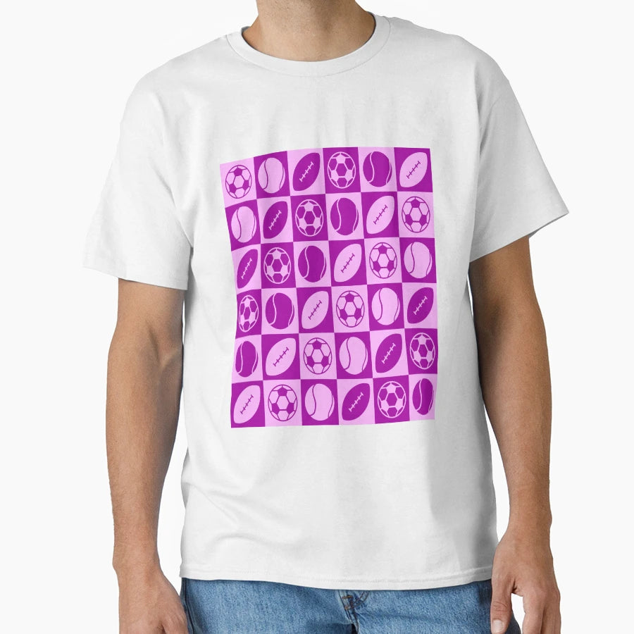 Sport Pattern Football Tennis Soccer T-Shirt - Streetwear Style for Adults - T-Shirt, Sweatshirt, Hoodie
