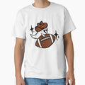 Halloween Vibes Ghost Football T-Shirt - Aesthetic Graphic for Adults - T-Shirt, Sweatshirt, Hoodie