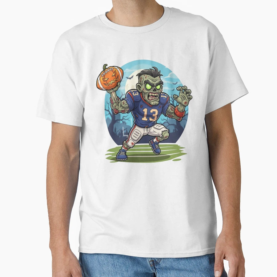 Halloween Quarterback T-Shirt - Custom Art Print Men Women - T-Shirt, Sweatshirt, Hoodie