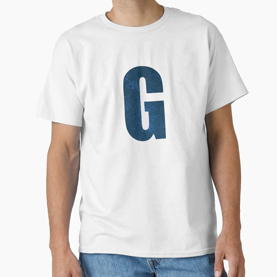 Letter G Stars Sky Monogram Art T-Shirt - Custom Art Print Unisex - T-Shirt, Sweatshirt, Hoodie