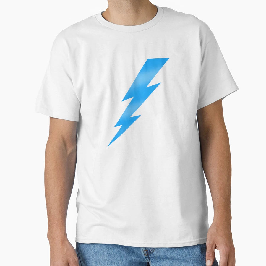 Blue Lightning Bolt Aesthetic Blue T-Shirt - Aesthetic Graphic Men Women - T-Shirt, Sweatshirt, Hoodie