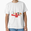American Football Cartoon T-Shirt - Minimalist Print Men Women - T-Shirt, Sweatshirt, Hoodie