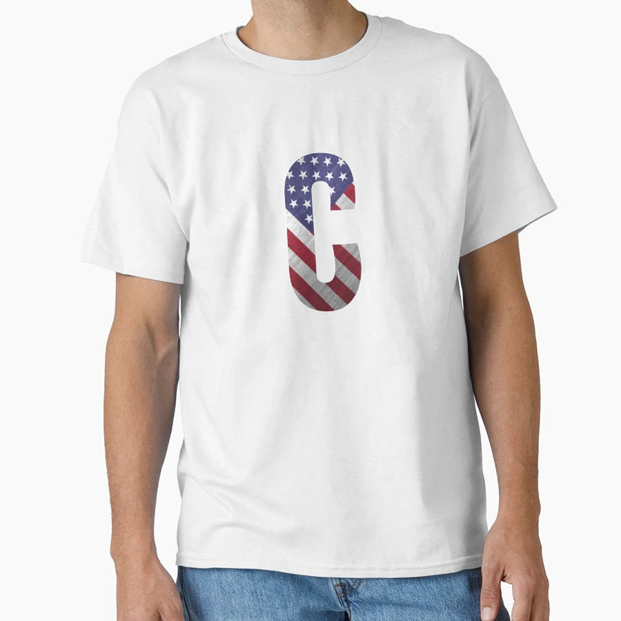 Letter C Patriotic Art American Flag T-Shirt - Fun Novelty Design Unisex - T-Shirt, Sweatshirt, Hoodie